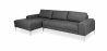Buy Chaise longue with 5 seats - Upholstered in fabric - Yemy Dark grey 26731 - in the EU