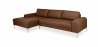 Buy Chaise longue with 5 seats - Upholstered in fabric - Yemy Brown chocolate 26731 - in the EU