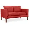 Buy Design Sofa Mordecai (2 seats)  - Premium Leather Red 13922
