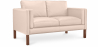 Buy Leather Upholstered Sofa - 2 Seater - Mordecai Ivory 13922 - prices