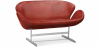 Buy Curved Sofa - Leather Upholstered - 2 Seater - Svin Cognac 13913 at Privatefloor