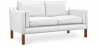 Buy Scandinavian design Design Sofa Chaggai (2 seats)  - Faux Leather White 13915 - prices