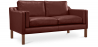 Buy Scandinavian design Design Sofa Chaggai (2 seats)  - Faux Leather Brown 13915 at Privatefloor
