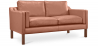 Buy Scandinavian design Design Sofa Chaggai (2 seats)  - Faux Leather Light brown 13915 in the Europe
