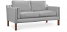 Buy Polyurethane Leather Upholstered Sofa - 2 Seater - Chaggai Light grey 13915 Home delivery