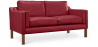 Buy Scandinavian design Design Sofa Chaggai (2 seats)  - Faux Leather Red 13915 with a guarantee