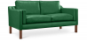 Buy Scandinavian design Design Sofa Chaggai (2 seats)  - Faux Leather Green 13915 - prices