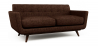 Buy 2 Seater Sofa - Scandinavian Style - Linen Upholstered - Milton Brown 55628 - prices