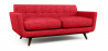 Buy 2 Seater Sofa - Scandinavian Style - Linen Upholstered - Milton Red 55628 with a guarantee