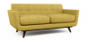 Buy 2 Seater Sofa - Scandinavian Style - Linen Upholstered - Milton Yellow 55628 - prices