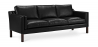 Buy Design Sofa Menache (3 seats) - Premium Leather Black 13928 - in the EU