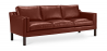 Buy Design Sofa Menache (3 seats) - Premium Leather Chocolate 13928 - prices
