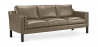 Buy Design Sofa Menache (3 seats) - Premium Leather Taupe 13928 in the Europe