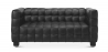 Buy Leather Upholstered Sofa - 2 Seater - Nubus Black 13253 - in the EU