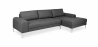 Buy Chaise longue with 5 seats - Upholstered in fabric - Yomy Dark grey 26730 - in the EU
