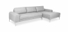 Buy Chaise longue with 5 seats - Upholstered in fabric - Yomy Light grey 26730 at Privatefloor