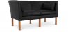 Buy Design Sofa Benjamin (2 seats) - Faux Leather Black 13918 - in the EU