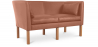 Buy 2 Seater Sofa - Polyurethane Leather Upholstered - Benjamin Light brown 13918 in the Europe
