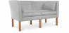 Buy 2 Seater Sofa - Polyurethane Leather Upholstered - Benjamin Light grey 13918 Home delivery