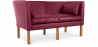 Buy Design Sofa Benjamin (2 seats) - Faux Leather Mauve 13918 - in the EU