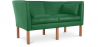 Buy Design Sofa Benjamin (2 seats) - Faux Leather Green 13918 - prices