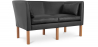 Buy 2 Seater Sofa - Polyurethane Leather Upholstered - Benjamin Dark grey 13918 at Privatefloor