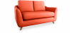 Buy Linen Upholstered Sofa - Scandinavian Style - 2 Seater - Gustavo Orange 58242 Home delivery