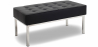 Buy Design Bench - 2 seats - Upholstered in Leather - Konel Black 13214 - in the EU