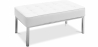 Buy Design Bench - 2 seats - Upholstered in Leather - Konel White 13214 - prices