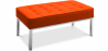 Buy Design Bench - 2 seats - Upholstered in Leather - Konel Orange 13214 - in the EU