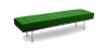 Buy Town Bench (3 seats) - Faux Leather Dark green 13222 Home delivery