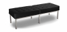 Buy Noll Bench (3 seats) - Faux Leather Black 13216 - in the EU