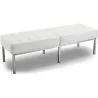 Buy Bench Upholstered in Polyurethane - 3 Seats - Kannes White 13216
