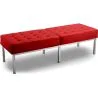 Buy Bench Upholstered in Polyurethane - 3 Seats - Kannes Red 13216