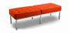Buy Noll Bench (3 seats) - Faux Leather Orange 13216 with a guarantee