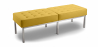 Buy Noll Bench (3 seats) - Faux Leather Yellow 13216 - in the EU