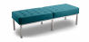 Buy Noll Bench (3 seats) - Faux Leather Turquoise 13216 - prices