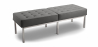 Buy Noll Bench (3 seats) - Faux Leather Dark grey 13216 in the Europe