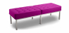 Buy Noll Bench (3 seats) - Faux Leather Fuchsia 13216 home delivery