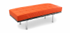 Buy Bench Upholstered in Polyurethane - 2 Seats - Town  Orange 13219 - in the EU
