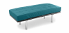Buy Town Bench (2 seats) - Faux Leather Turquoise 13219 at Privatefloor