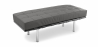 Buy Town Bench (2 seats) - Faux Leather Dark grey 13219 at Privatefloor
