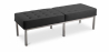 Buy Knoll Bench (3 seats)  - Premium Leather Black 13217 - in the EU