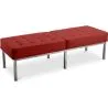 Buy Bench Upholstered in Leather - 3 Seats - Kannes Cognac 13217