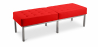 Buy Knoll Bench (3 seats)  - Premium Leather Red 13217 with a guarantee
