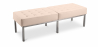 Buy Knoll Bench (3 seats)  - Premium Leather Ivory 13217 at Privatefloor