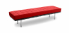 Buy Bench Upholstered in Leather - 3 Seats - Town  Red 13223 in the Europe