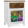 Buy Printed Nightstand - Wood - Colin White 51299