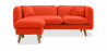Buy Linen Upholstered Chaise Lounge - Scandinavian Style - Vriga Orange 58759 Home delivery