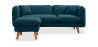 Buy Linen Upholstered Chaise Lounge - Scandinavian Style - Vriga Dark blue 58759 at Privatefloor